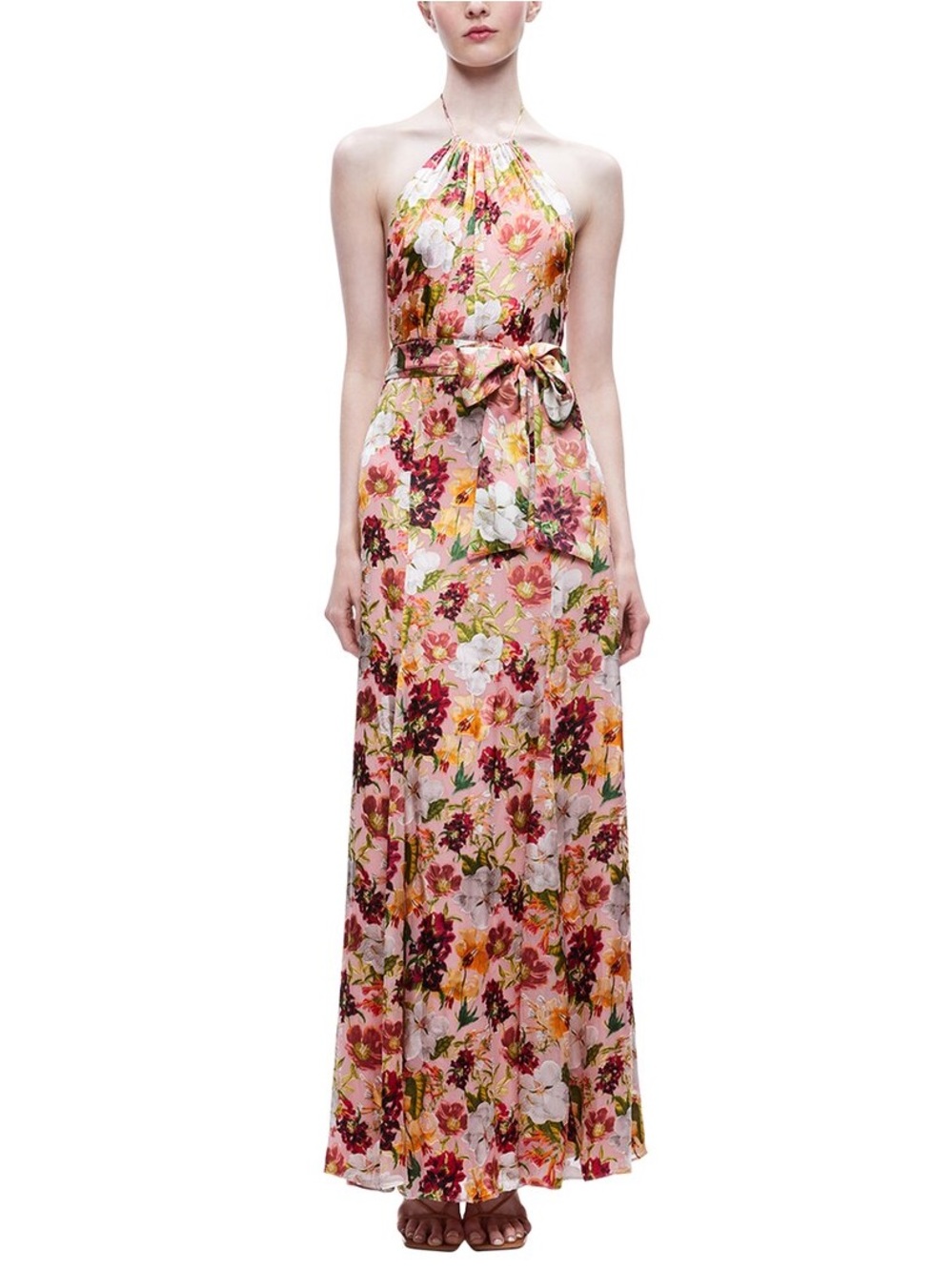 Alice + Olivia Dita Halter Silk Maxi Dress - Picture 7 of 13